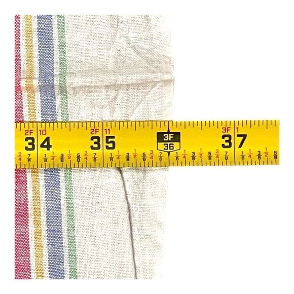 Vintage FlourSack Fabric 1930s 36"x41” Blue Gray Red Stripes Flour Opened Cotton - Picture 3 of 4